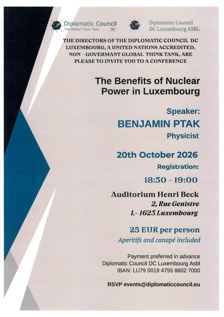 The Benefits of Nuclear Power in Luxembourg – conference invitation