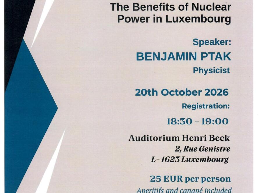 The Benefits of Nuclear Power in Luxembourg – conference invitation